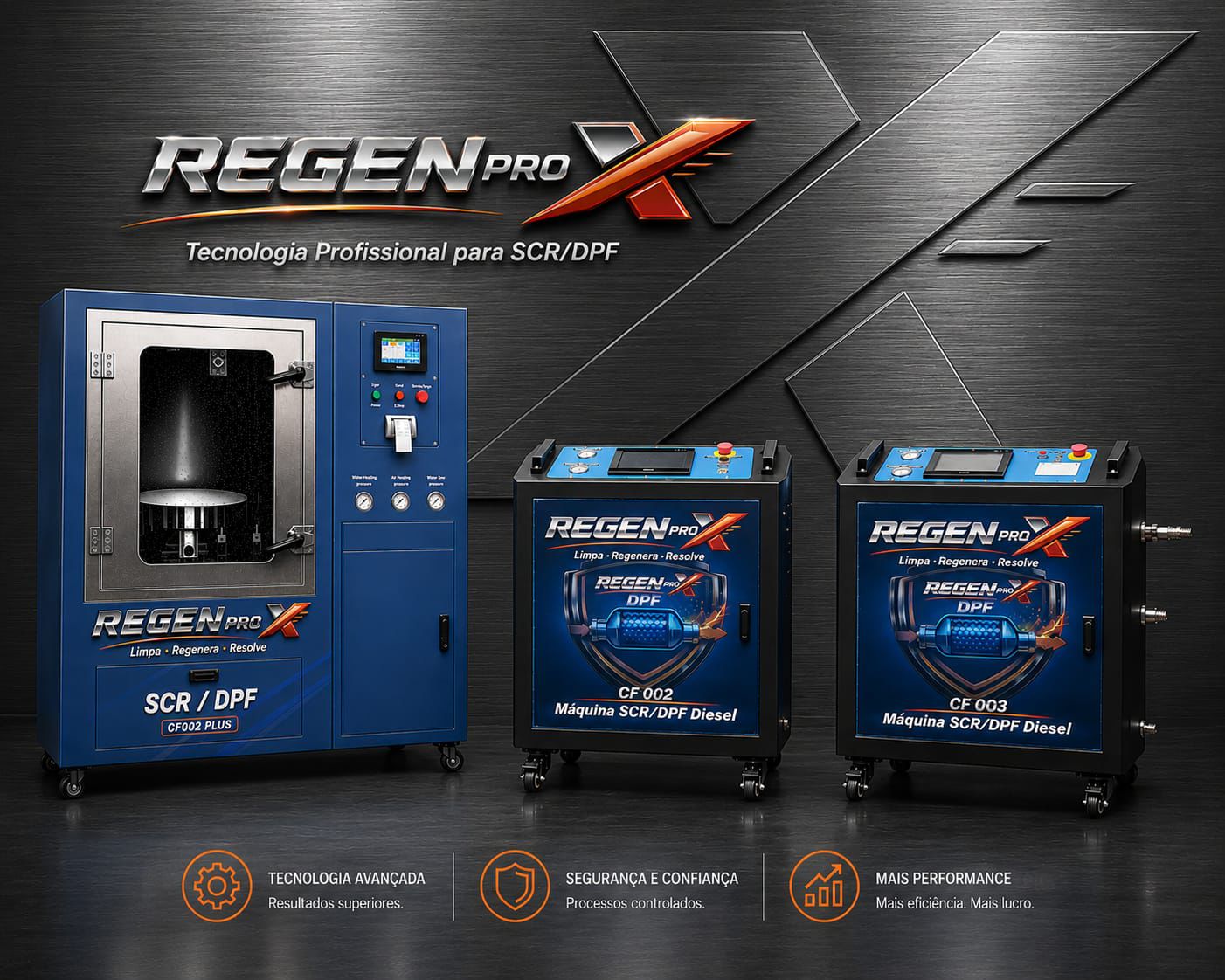 REGEN PRO X — Linha profissional de regeneração DPF / SCR